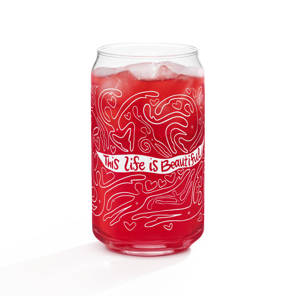 THIS LIFE IS BEAUTIFUL GLASS TUMBLER