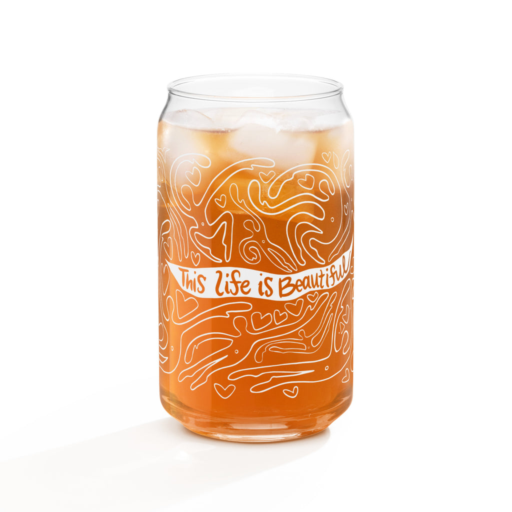 THIS LIFE IS BEAUTIFUL GLASS TUMBLER