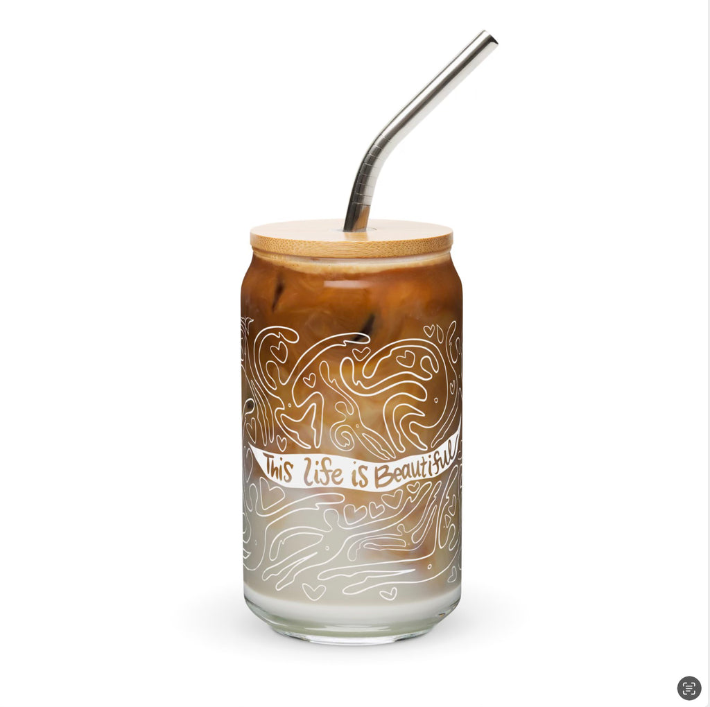 THIS LIFE IS BEAUTIFUL GLASS TUMBLER