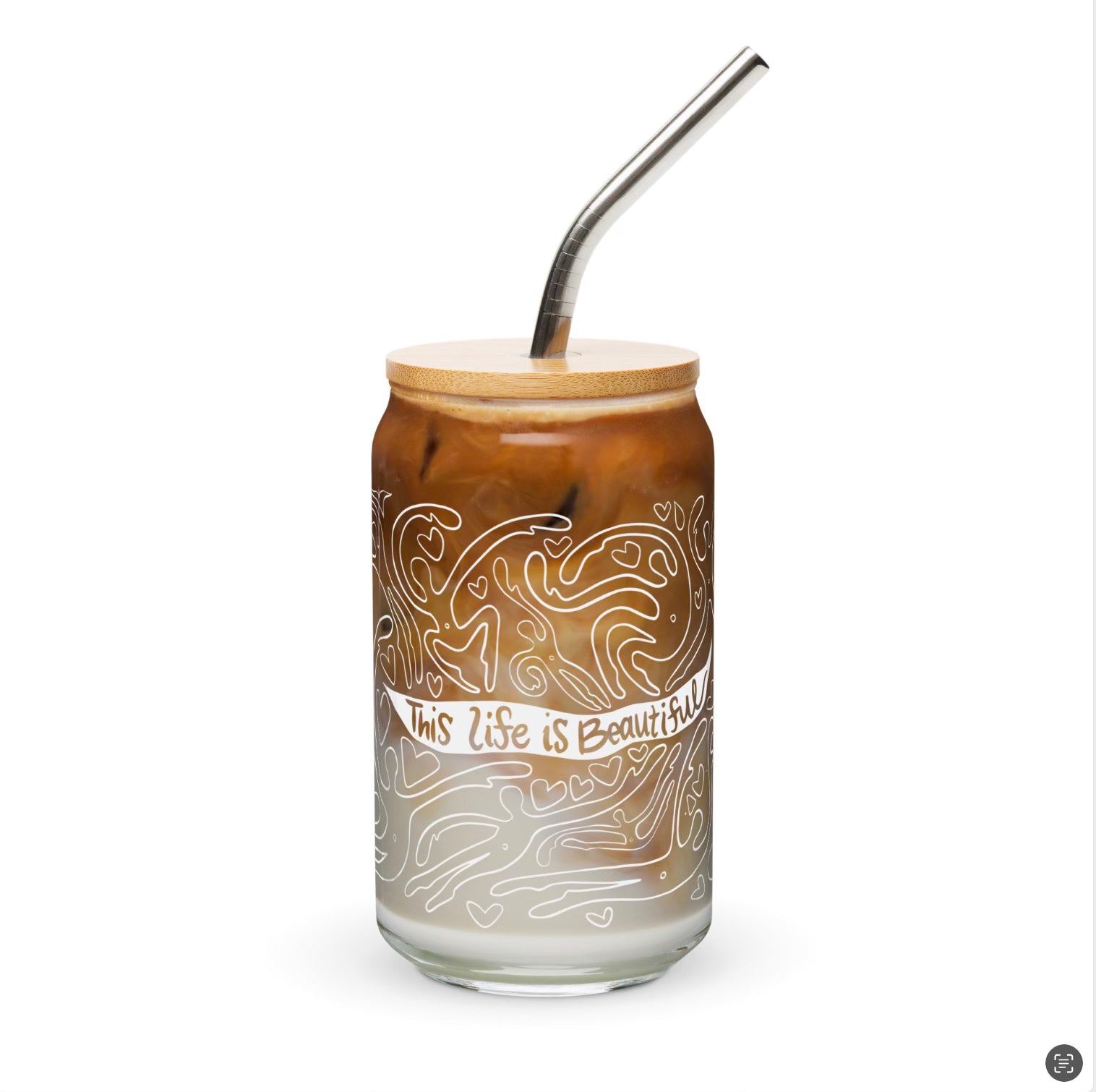 THIS LIFE IS BEAUTIFUL GLASS TUMBLER