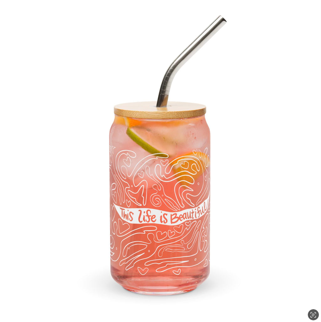 THIS LIFE IS BEAUTIFUL GLASS TUMBLER